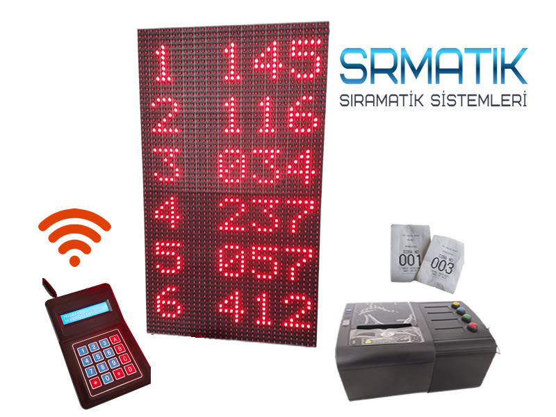 OTO Yıkama Peron Sıra Takip Numaratör / Sıramatik - SET1